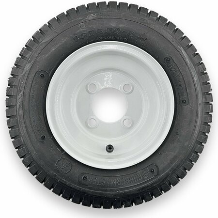 RUBBERMASTER - STEEL MASTER Rubbermaster 16x6.50-8 4 Ply Turf Tire and 4 on 4 Stamped Wheel Assembly 598970